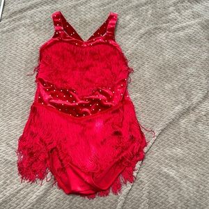 Weissman LC Red Tassle Dance Costume